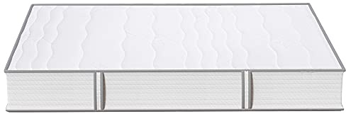 MSS e.K. XXL TONNEN-Taschenfederkernmatratze Medic Silver Plus | EXTRA HOCH 24 cm (Kernhöhe: 22 cm) | 100 x 200 cm | H3 | 7 Zonenaufbau | Komfortschaum | Borderbezug Silver | schadstoffgeprüft
