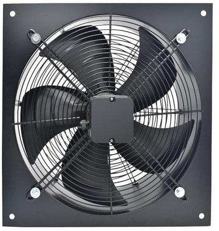 Warmiehomy Commercial Extractor Fan, Industrial Ventilation Extractor, 200mm/8 inches Axial Exhaust Air Blower Fan for Garage Warehouse Restaurant Kitchen, without Fan Speed Controller