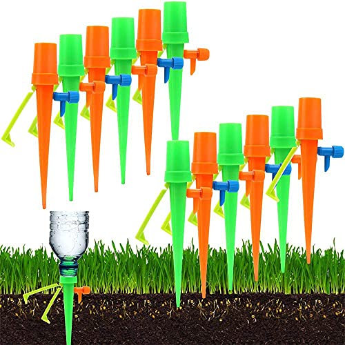 Arrosage Goutte à Goutte Bouteille,6Pcs Arrosage Plante Vacances, Goutteurs Arrosage Goutte à Goutte Goutte a Goutte, Jardin Arrosage Automatique Interieur Cône Darrosage