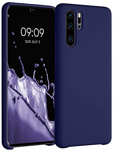 kwmobile Hülle kompatibel mit Huawei P30 Pro Hülle - Silikon Handy Case - Handyhülle weiche Oberfläche - kabelloses Laden - Deep Ocean