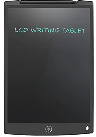 N+B Tablette d'écriture LCD 12 Pouces avec Stylo, Tablette de Dessin numérique, Bloc-Notes, Tablette électronique Portable (Noir)