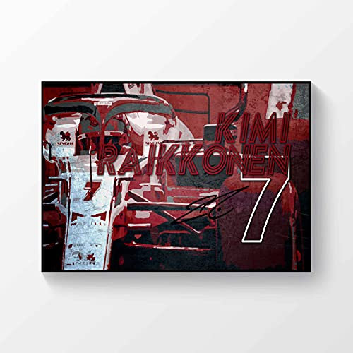 Rennfahrer Kimi Räikkönen 2021 signiert Poster A4