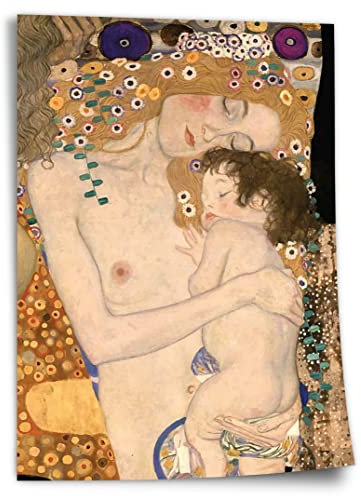 Printistico Poster Gustav Klimt - Die drei Lebensalter einer Frau (1905) Kunstdruck ohne Rahmen, Wandbild - A4, A3, A2, A1, A0, XXL - Wohnzimmer, Schlafzimmer, Küche, Deko