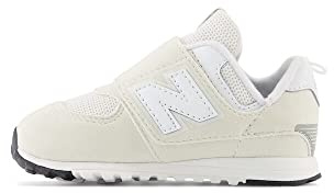New Balance Kid's 574 New-B V1 Hook and Loop Sneaker, Nimbus Cloud/White, 10 W Toddler