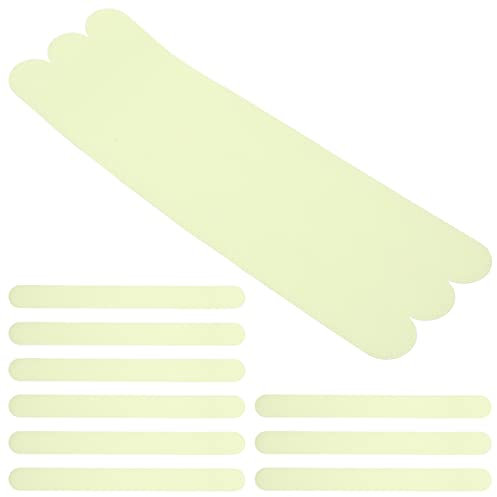 HOMSFOU 24pcs Glow in the Dark Anti Slip Tape for Stairs, Adhesive Staircases Nonslip Strips Grip Tape Stair Steps Strips