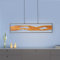 Lightbox LED Hängelampe - höhenverstellbare Pendelleuchte mit warmweißer Lichtfarbe - 150 cm x 8,5 cm - 20 W - 2300 Lumen - aus Aluminium/Metall/Holz aus Kiefern - in Schwarz/Braun