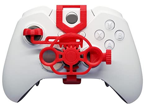 para Xboxone/X/S/Elite Juegos de Carreras Mini Volante de impresión 3D Controlador Auxiliar Juego Joystick Simulador Gamepad (Rojo)