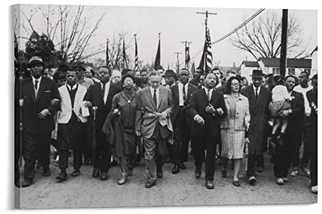 Martin Luther King March Poster Martin Luther King March Leinwandkunst Poster Bild Modern Büro Familie Schlafzimmer Dekorative Poster Geschenk Wanddekoration Gemälde Poster 50 x 75 cm