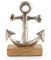 Logbuch-Verlag Anker Dekofigur Silber braun Metallanker zum Hinstellen nautische Deko 16 cm Geschenk Abschied
