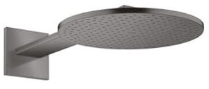 hansgrohe AXOR ShowerSolutions Kopfbrause 300 2jet,Wandanschluss, Brausearm 450 mm, 35303340, Farbe: Brushed Black Chrome
