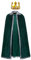 Königsmantel Königinsmantel Samtmantel Kostüm + Krone König Königin für Damen Herren Halloween Erwachsene Mottoparty Theater Fasching Cosplay Karneval Verkleiden Accessoires (Green, 49.2in/125cm)