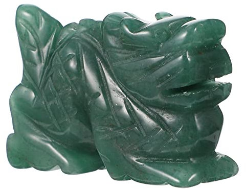 Homoyoyo 1 Stück Geschnitzte Drache Ornament Chinoiserie Chinesisches Chinesische Sternzeichenfiguren Mini Drachenfiguren Figuren Jade Drache Statue Chinesische Drachenhandwerk