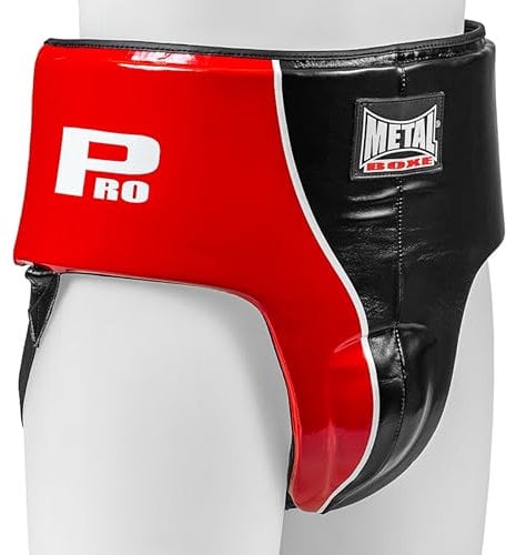 METAL BOXE Coquille Professionnelle Club Line Hommes, Noir/Rouge, L-XL