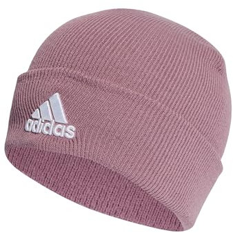 adidas Unisex Adulto Logo Beanie, Wonder Orchid/White, S