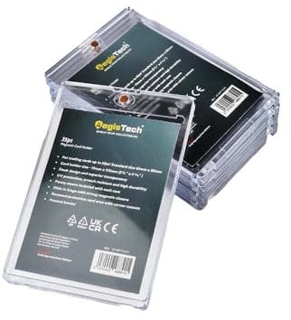 AegisTech - Premium 35pt Magnetic Card Holder - Penny Sleeves Included - Perfect for PTCG, MTG, YGO and All Other Standard Size Trading and Sports Cards (5 Pack).
