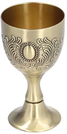 QANYEGN Calice, Grand Calice D'autel En Or, Tasses De Communion En Alliage De Zinc, Verres Médiévaux, Gobelet à Vin élégant Pour le Jeu