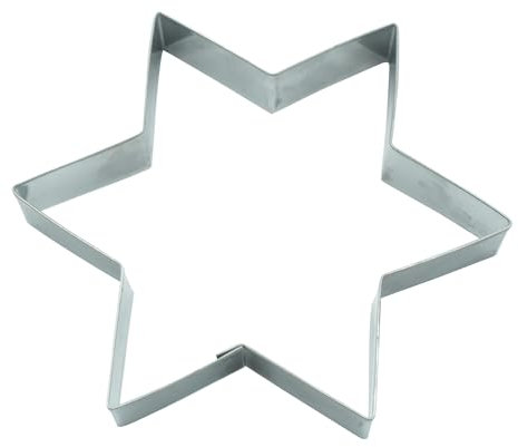BekkiB - Ausstecher Stern - Große Ausstechform ca. 12 x 11 cm - Spülmaschinengeeignete Ausstechform aus Edelstahl - Zum Backen von Plätzchen und Lebkuchen - 2243