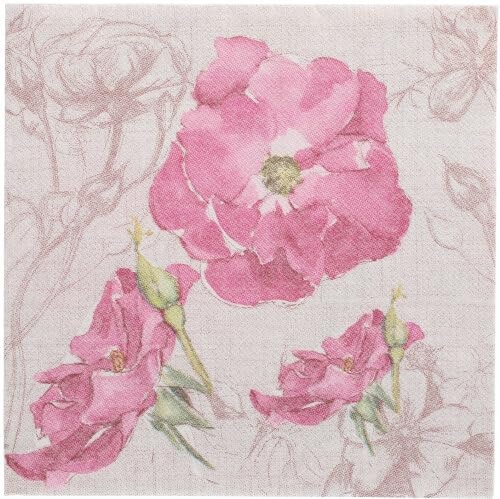250 Servietten ROYAL Collection 1/4-Falz 40 cm x 40 cm lila Blossom