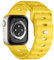 Cinturino sportivo compatibile con Apple Watch Ultra 2, 49 mm, 46 mm, 45 mm, 44 mm, 42 mm, per uomo, in silicone, impermeabile, per Apple Watch 10, 9, 8, SE 7, 6, 5, 4, 3, Ultra, giallo