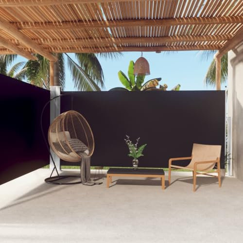 Home Outdoor OthersVersenkbare Seitenmarkise, schwarz, 180 x 600 cm