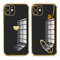 Foonary 2 Pack Cute Phone Cases for iPhone 11 Case 6.1,Gold Lovers Love Print Slim Soft Silicone TPU Phone Case for Women, Shockproof Cover Protective Funda para Girls,Black