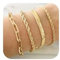 Krfy 4 Stück Armband Damen Gold 14 K Edelstahl Armband Damen Charm Armband Gold Wasserfest Modeschmuck Armkette Damen Gold Seil Büroklammer Armband Set