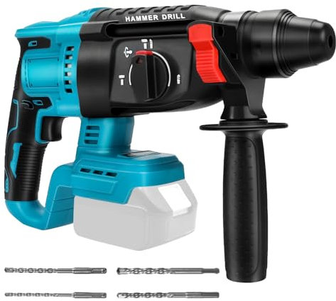 WingFly Trapano a Percussione Compatibile con Makita 18 V Batteria, SDS-Plus Martello Perforatore, Foratura fino a 28 mm, Motore Senza Spazzole, per Uso Domestico e Professionale