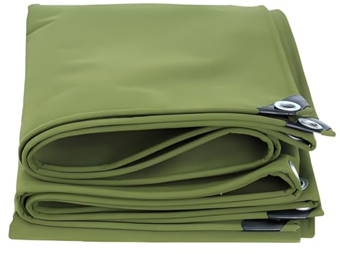 Green Canvas Tarp Cover 1x1m 1x1.2m 1x1.5m Heavy Duty Waterproof Tarpaulin for Swimming Pools, Picnic Groundsheet, Thicken, Durable(1.2x3.6m)