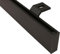 Gardinenstange Gardinenschiene Unischiene eckig zur Deckenmontage, Farbe schwarz, Länge 240 cm (2 x 120 cm)