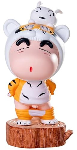 REOZIGN Shin Chan Figur, Q Version Tiger Kleid Shin Chan Action Figuren 12cm / 4.7 Zoll Handgefertigt