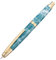 Jinhao 10 Press Fountain Pen with Box, Marble Blue Retractable Fine Nib with Ink Converte Set (Golden Clip)