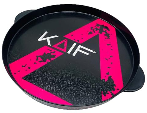 Kaif Serviertablett, Rund, Ø 35cm, Schwarz-Pink, Gastro Kellnertablett