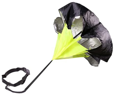 Regenschirm für Fußballtraining, Widerstand, Fallschirmfabrik, Fußball, Kraftsport, Laufen, Training, Schwarz