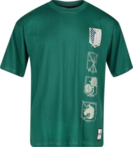Attack on Titan Flügel der Freiheit - Logo - Oversize Männer T-Shirt grün