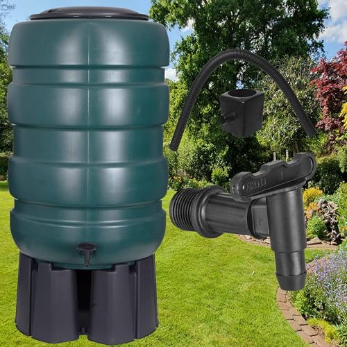 Extra Large Water Butt 250L Traditional Barrel Design Rain Water | Collector With Stand & Tap