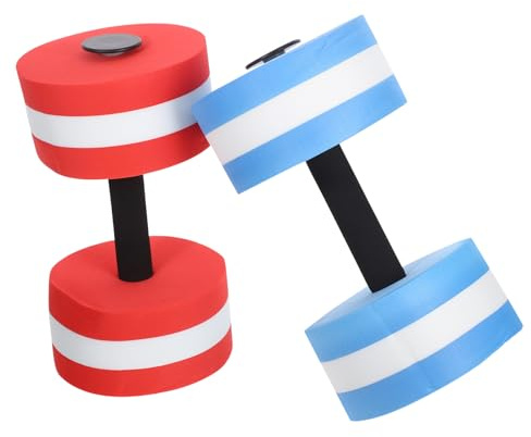 DECOMELODY 2 Stück EVA Wassergymnastik Hanteln Leichte Schwimmende Aquatic Exercise Dumbbells für Pooltraining Ergonomisch Widerstandsfähig Komfortabler Griff für Ganzkörper-workout im Wasser