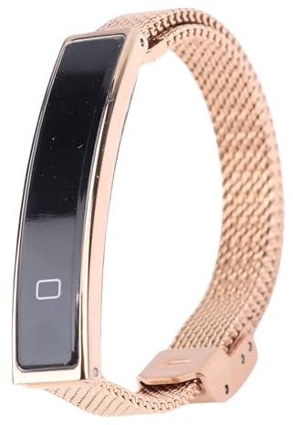 Jectse Smart Sports Bracelet, Stylish Water Proof Smart Band Fitness Tracker with Incoming Call Reminder, Step Counter, 5.3, for Daily Use (Gold)