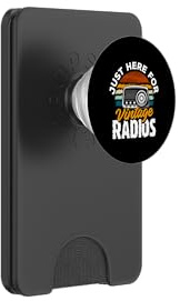 Just Here For Vintage Radios Antiques Lover PopSockets PopWallet for MagSafe