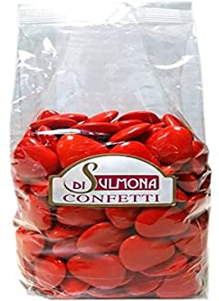 Confetti di Sulmona Cuori al Cioccolato, Rosso - 500 gr