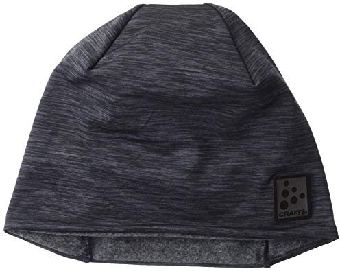 Craft Mütze aus weichem Microfleece, Stretch, für kaltes Wetter Beanie, Schwarz Melange, One Size