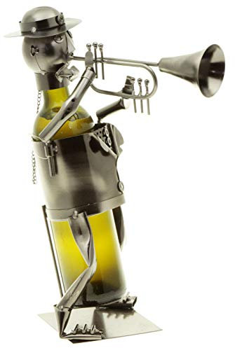hLine Flaschenhalter Trompete Wein Geschenk Mann Flasche Trompetenspieler