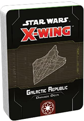 Fantasy Flight Games - Star Wars X-Wing Second Edition: Star Wars X-Wing: Galactic Republic Damage Deck - Miniature Game