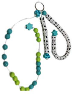 Rechen- und ABC-Kette für den Schulanfang, ein tolles Geschenk für die erste und zweite Klasse, Schulanfänger, Vorschüler, für die Schultüte, zur Einschulung mit Autos und Sternen