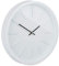 Relaxdays Wanduhr, ohne Sekundenzeiger, modern, analog, Uhr für Küche, Wohnzimmer, Arbeitszimmer, rund, Ø 35 cm, weiß