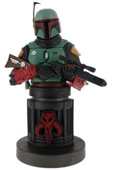 Cable Guys - Star Wars Boba Fett The Mandalorian Gaming Accessories Holder & Phone Holder for Most Controller (Xbox, Play Station, Nintendo Switch) & Phone