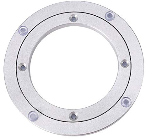 Roulement de Table, diamètre intérieur 8,5 cm, diamètre extérieur 14 cm, Plaque de roulement rotative, Plateau Tournant Alliage D'aluminium, pour décorations de gâteaux de Restaurant (6*H8,5 mm)