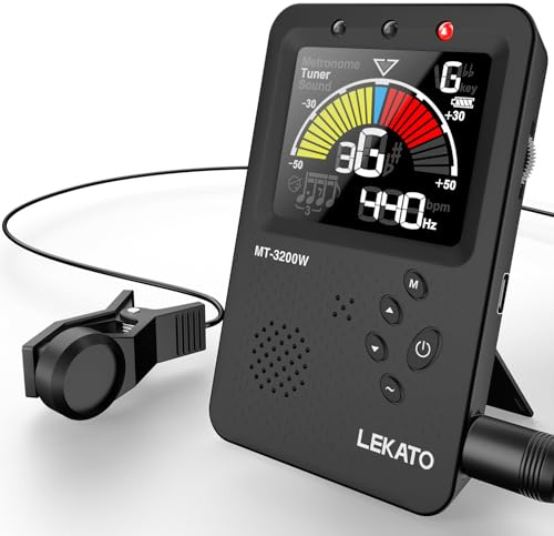 LEKATO Rechargeable Metronome Tuner 3-in-1 Digital Metronome Vocal Count