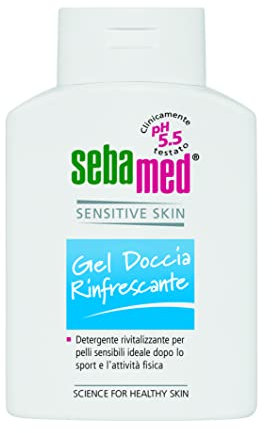 Sebamed Gel Doccia Rinfrescante, Rivitalizzante per Pelli Sensibili Ottimale dopo lo Sport e l'Attività Fisica, per Pelli Sensibili, Seboregolatore Rispetta il PH della Pelle, pH 5.5, 200 ml