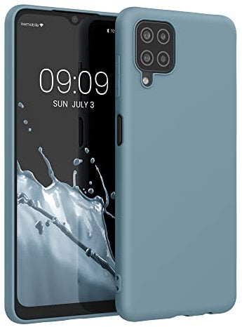 kwmobile Hülle kompatibel mit Samsung Galaxy A12 Hülle - weiches TPU Silikon Case - Cover geeignet für kabelloses Laden - Arctic Night