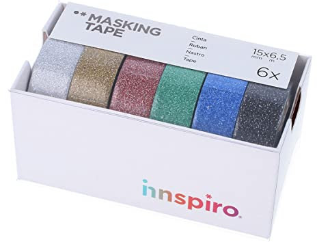 INNSPIRO Set mit 6 Klebeband, Serie Glitter